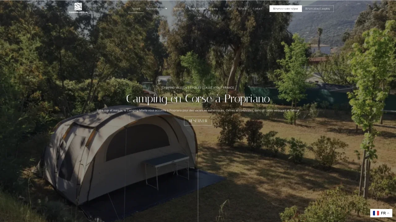 Aperçu du site Camping Milella