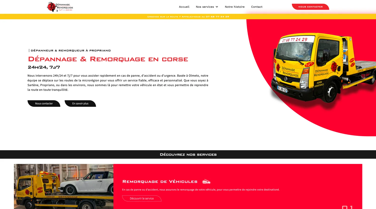 Aperçu du site 3A Dépannage Remorquage