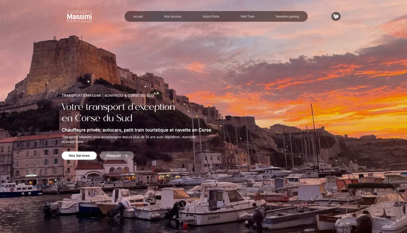 Aperçu du site Transports Massimi